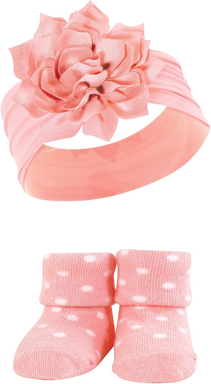 Hudson Baby Girl's Headband and Socks Giftset