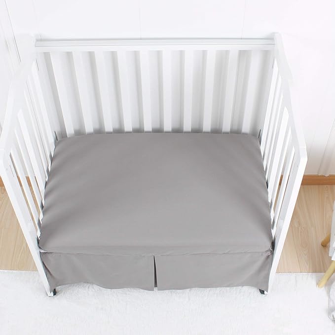 CaSaJa Microfiber 3 Pack Porta Mini Crib Sheets, Pack N Play Sheets with Comfy Napping Surface for Baby, Silky Soft Breathable Safe Playard Playpen Sheets Set, 24"x38"x5", Navy Gray and Navy