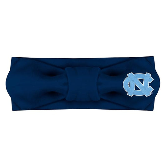 Creative Knitwear North Carolina Tar Heels Infant Girls Navy Solid Hair Knot Headband Embroidered Logo - Size Newborn - 4T