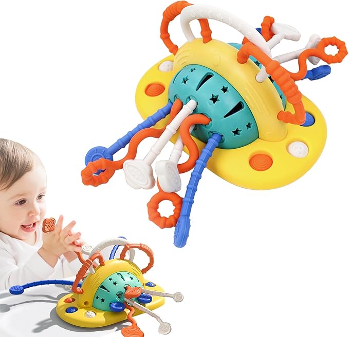 Baby Toys Silicone Suction Cup Toy for 6-12 Months High Chair Toddler Sensory Toys for 1 Year Baby Montessori Toy