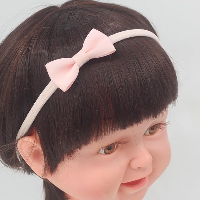 Nihao Baby Mini Small Bows for Preemie Baby New Baby Headband Set Infant Girl Gift -5 PCS