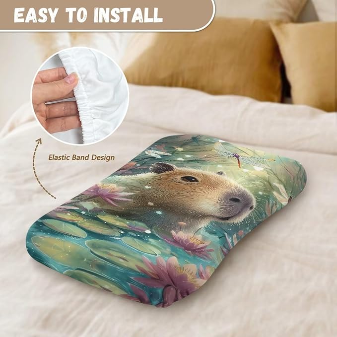 Capybara Snuggle Me Lounger Cover for Baby Boys Girls Newborn Lounger Pillow Covers Soft Breathable Infant Nest Slipcover 31.5'' x 21.3''
