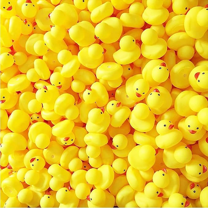 CICITOYWO Yellow Rubber Ducks, 30pcs Preschool Small Bath Toys Bathtub Floating Duckies Gift for Baby Shower Infants Kids Toddler Party Decoration (Small)