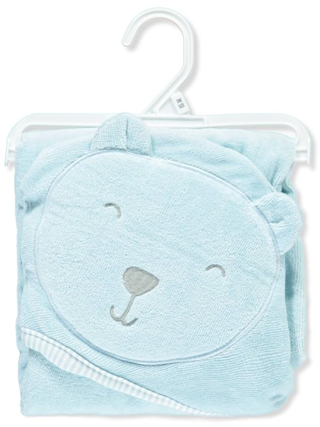 Carter's Baby Hooded Towel Embroidered Bear Face with 3D Ears. (Blue) (One-Size)