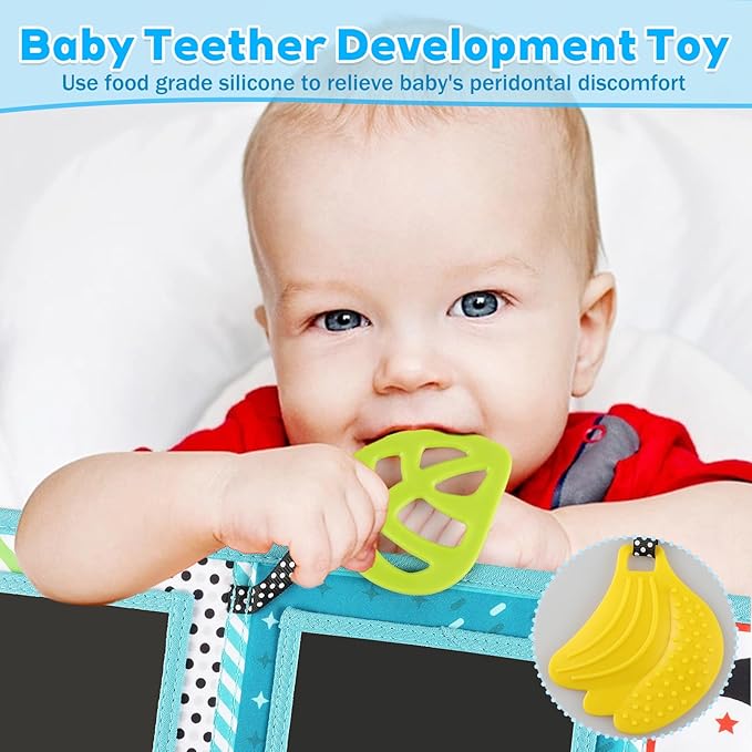 Baby Toys 0-6 Months - Tummy Time Baby Mirror Infant Toys - High Contrast Baby Toy for Newborn - Montessori Sensory Toy 0 2 3 4 5 6-12 Months Boy Girl Shower Gifts