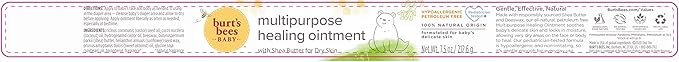 Burt's Bees Baby 100% Natural Origin Multipurpose Healing Ointment, Face & Body Baby Ointment 7.5 Ounce Tub - Pack of 3