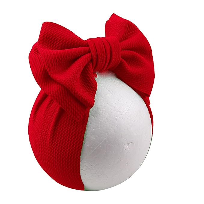 Bows for Baby Girls Headband, Newborn Bows Headbands Baby Hair Bows Hairbands Hair Accessories.(FD104-Red Green)