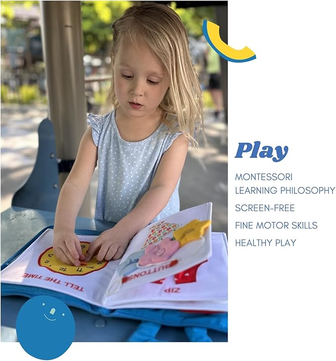 BAVY My Quiet Book - Toddler Plane Activities, Car Airplane Montessori Busy Board Book for Toddlers 1-3 - No Parts to Get Lost - Gifts for 1 2 3 4 Year Old Girl, Birthday Gifts Toys Age 2-4
