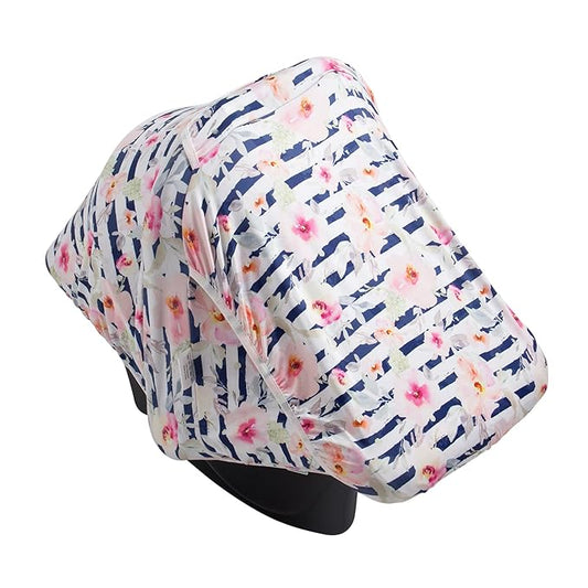 Little Tots Baby Car Seat Canopy Cover, Breathable Sun Shade, Full Privacy for Newborns & Infants, Universal Fit for Boys & Girls
