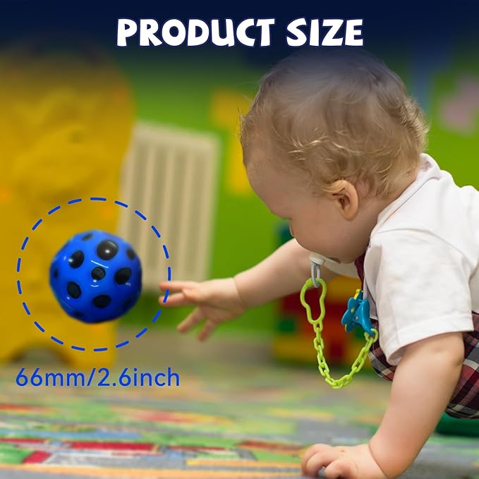 Space ball - Super Bouncy Space Ball for Kids - Big Bouncy Balls for Athlete Training and Sensory Play - Extreme High Bouncing Ball