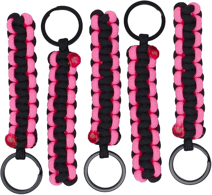 BubbasGarageTv - Large Heavy Duty Paracord Zipper Pulls (Hot Pink)