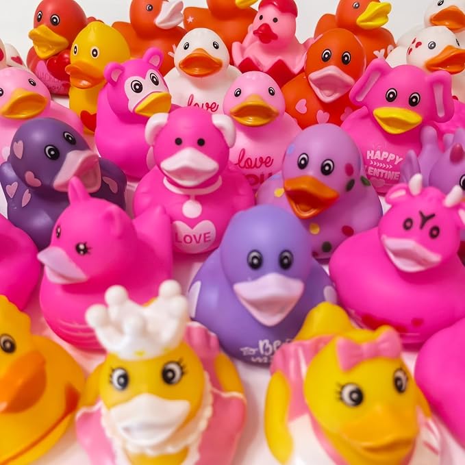 36PCS Rubber Ducks in Bulk, Assorted 2" Bright Duckies | Kids Party Favors, Birthday Gifts Party Favors, Gift Exchange, Cruise Ducks,Bath Toys