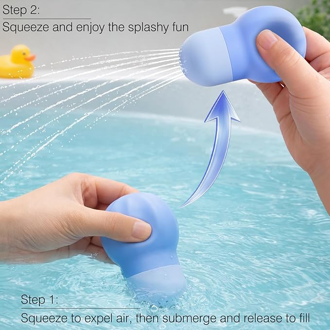 Sensory Squeezing Water Bath Toys for Toddlers,3PCS Bath Tub Pool Floating Toys for Babies Kids 1-3，Textured Fidget Toys Stocking Stuffers Gifts for Boy Girl Ages 1+