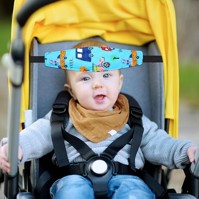 HESTYA 2 Pcs Carseat Head Support Toddler, Stroller Seat Headrest for Sleeping Traveling, Neck Relief Headband Strap for Kids Children Toddler Infant(Transportation)