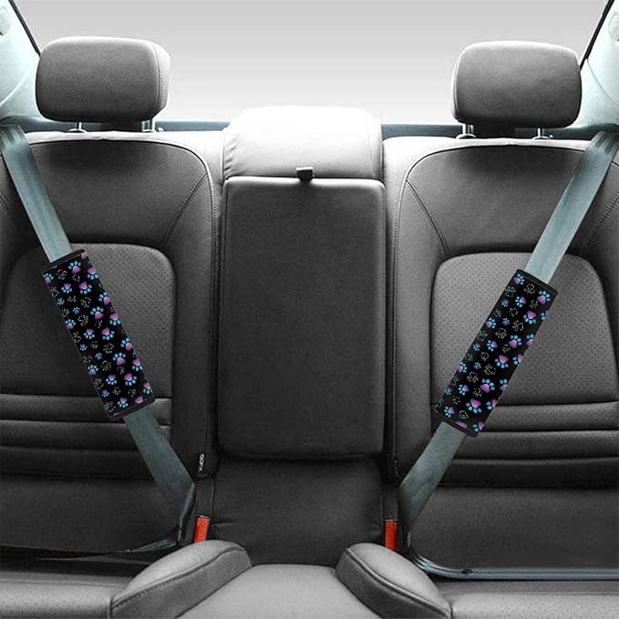 Seat Belt Cover Pad for Kids 4 Pack Soft Car Seat Shoulder Strap Pads Seatbelt Straps Cover Seatbelt Covers Compatible with Most Car Seatbelt Shoulder Pad