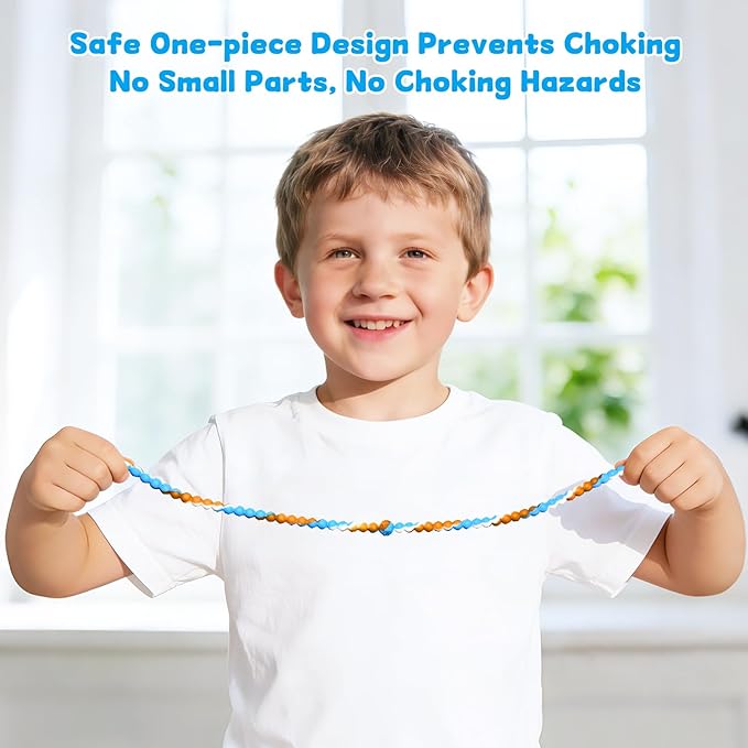 Teething Necklace for Baby,Tooth Grinding Toys，Sensory Chew Necklace for Kids, Girls,Boys,Adult with Autism, ADHD,Teething Beads for Babies