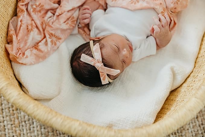 Copper Pearl Ribbon Baby Bow Penny