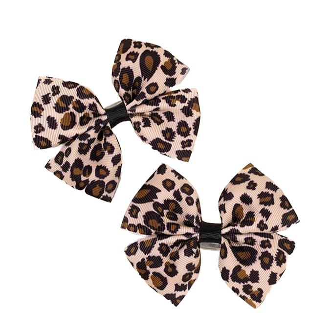 Baby girls leopard hair bow Clips Pin,leopard print bow hairpin for women(FD62-Leopard 3)