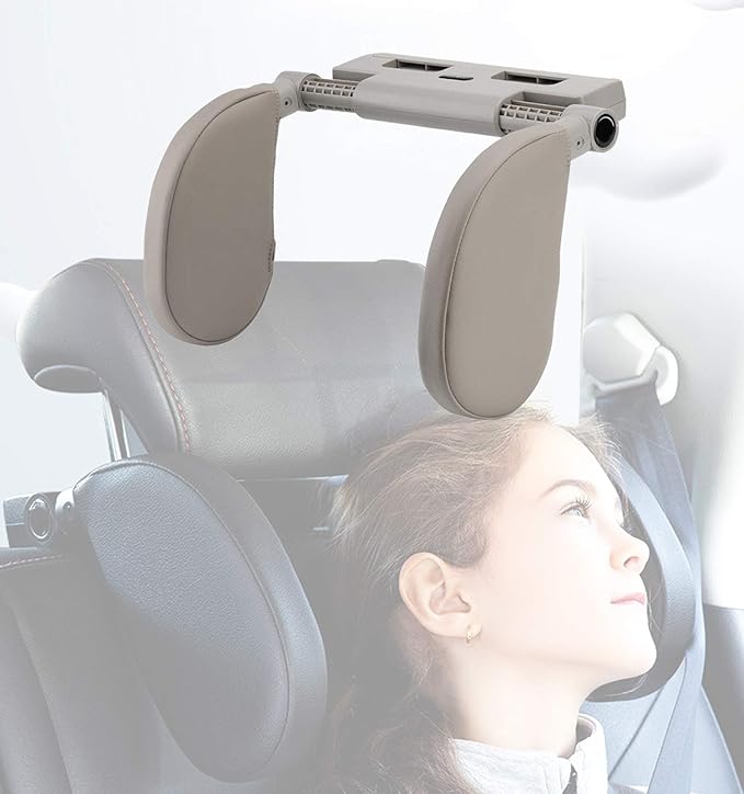 Car Seat Headrest Pillow, Adjustable Car Pillow Head Protection for Kids Sides Protect Neck Pillow Travel Pillow, Car Child Headrest Pillow Sleeping Travel Pillow (Gray)