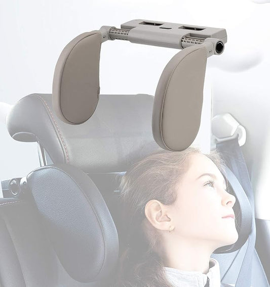 Car Seat Headrest Pillow, Adjustable Car Pillow Head Protection for Kids Sides Protect Neck Pillow Travel Pillow, Car Child Headrest Pillow Sleeping Travel Pillow (Gray)