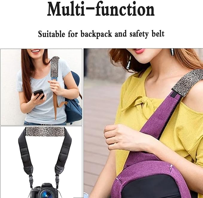 Seat Belt Cover Pad 2 Pack Soft Car Seat Shoulder Strap Pads Seatbelt Strap Cover Leopard Print Car Accessories for Adults Kids Universal Fit