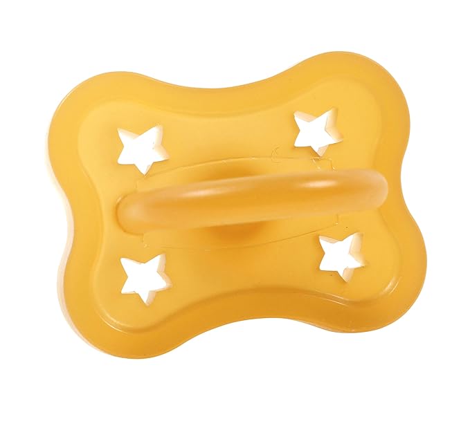 Sweetie Rubber Pacifier STAR SHAPE RUBBER Natural Rubber with Rounded Nipple 1 Count (0-6 small)
