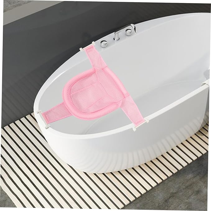 HEMOTON Secure Baby Bathing Bath Seat Net Non-Slip Bath Mat for Infant Baby Tub Support
