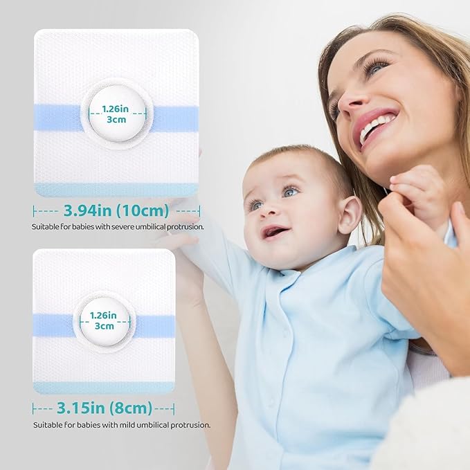 Baby Belly Navel Patches, Cotton Pads for Baby Belly Button, Baby Umbilical Hernia Patch, Newborn Navel Shaper Infant Essentials Must Haves (10 * 10CM 15PCS)