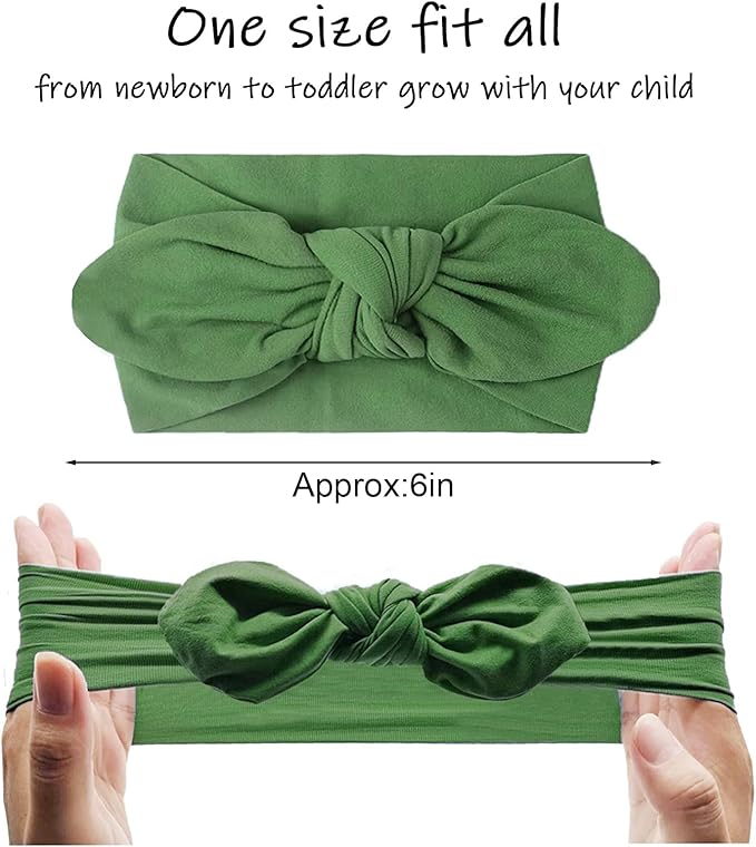 WZT 21PCS Baby Nylon Headbands 7 styles Hairbands Hair Bow Elastics for Girl headbands with bows Newborns Infant Toddlers