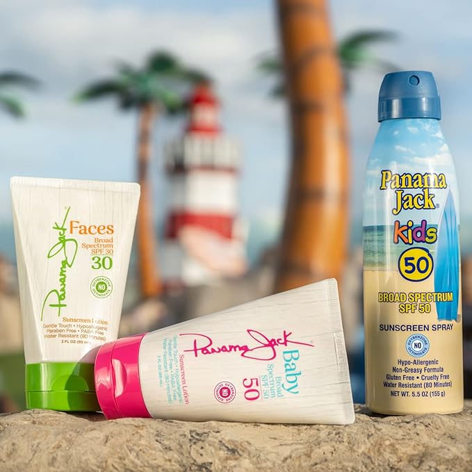Panama Jack Baby Sunscreen Lotion - SPF 50, Broad Spectrum UVA/UVB Protection, Hypoallergenic, PABA, Paraben, Gluten & Cruelty Free, 3 FL OZ (Pack of 12)