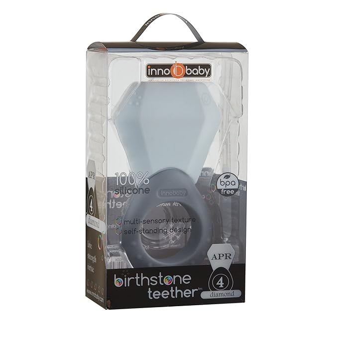 INNOBABY TEETHIN' Smart Birthstone Ring TEETHER - April (Diamond)