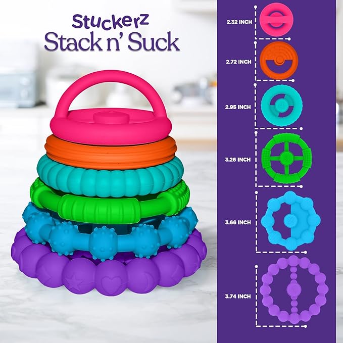 Silicone Baby Stacking Teething Toys | Soft, Interactive and Fun Stacking Rings for Babies Boy, Girl, Multicolor