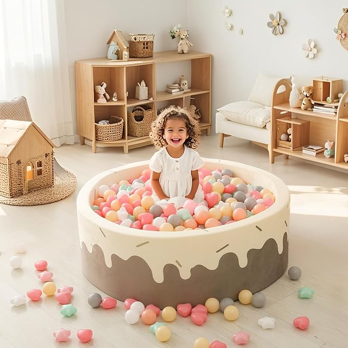 GOGOSO Ball Pit Balls,Plastics Balls for Ball Pit, Stars Hearts Shape for PastelBall for Toddlers Kids