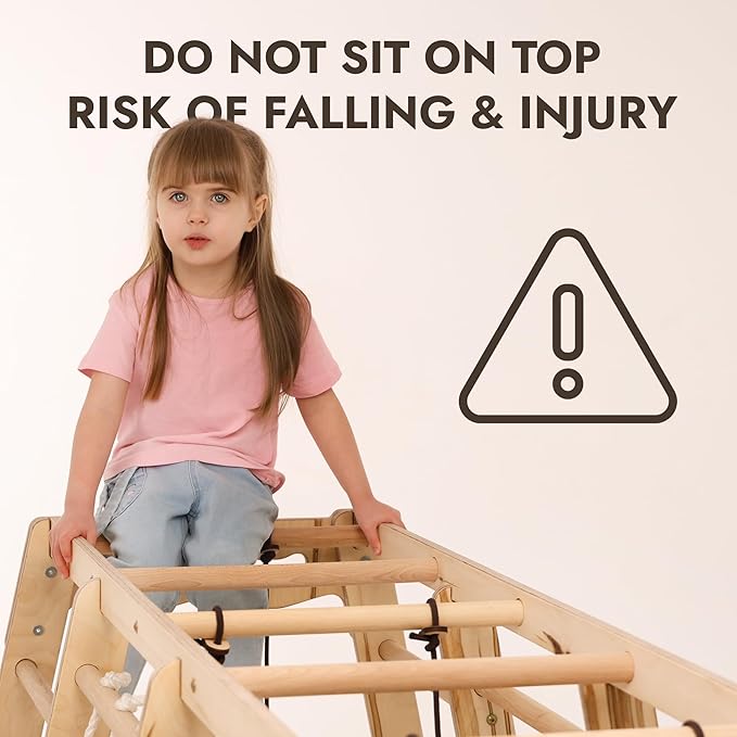 Goodevas Improves 9-in-1 Indoor Climbing Frame for Kids, Montessori Climbing Frame with Slide, Swing, Climbing Wall, Climbing Triangle - Playground for Nursery