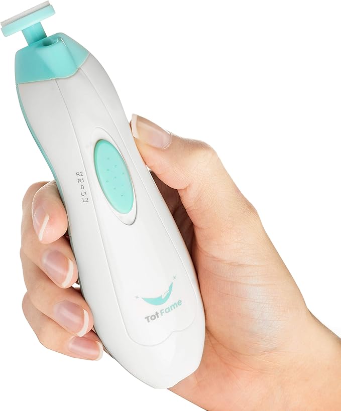 Baby Nail File Electric Trimmer - 9pc Baby Nail Trimmer Electric Set - Electric Nail File Baby with Light - Baby Electric Nail File for Newborn Infant Toddler Adult Nails