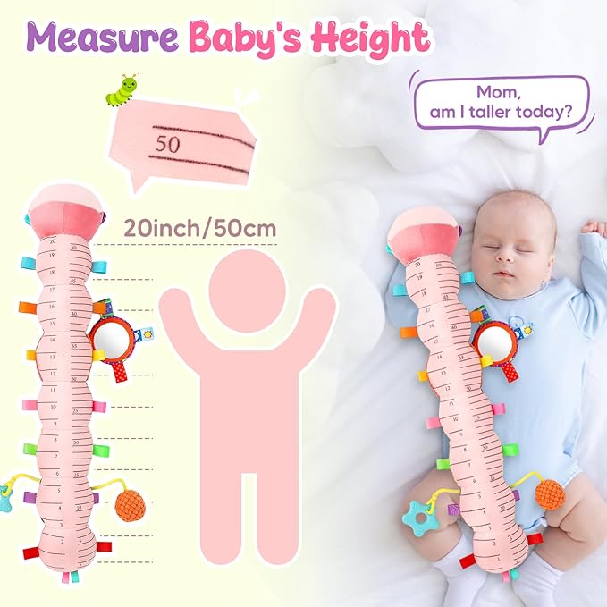 Musical Caterpillar Baby Toys 0-6 6-12 Months, Multi-Functional Sensory Tummy Time Toys for Newborn Infants Boys & Girls, Developmental Stuffed Animal Toys, Baby Shower & Baby Gifts