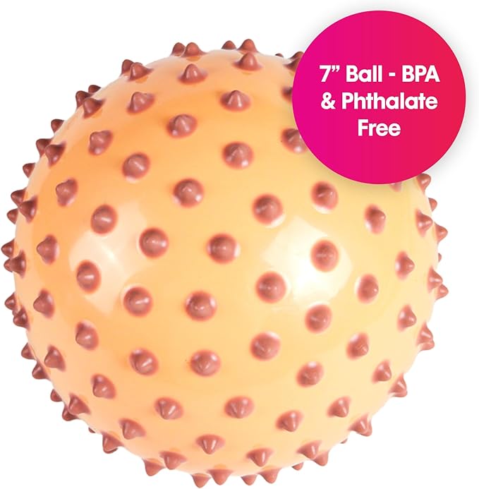 Edushape The Original Sensory Ball for Baby - 7" Baby Ball that Helps Enhance Gross Motor Skills for Kids Aged 6 Months & Up - Vibrant, Colorful and Unique Toddler Ball
