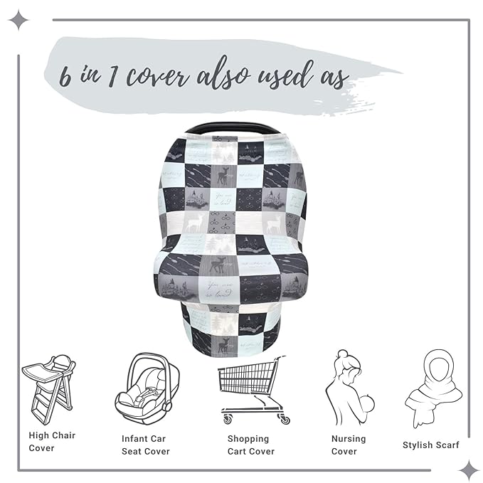 Nursing Cover for Newborn Breastfeeding Multi Use Infant Stroller Canopy Unisex Baby Car Seat Cover for Baby Boy and Girl (Green)