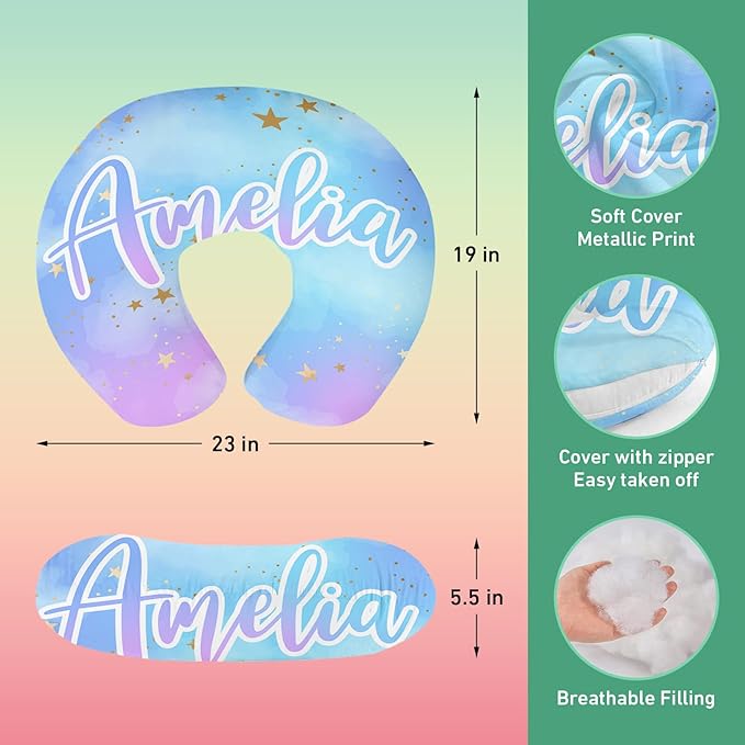 Personalised Car Seat Cover for Girls and Boys - 7 in 1 Multipurpose Breast Feeding Cover, Nursing Cover, Galaxy Star Grocery Cart Cover - Birthday Gift for Babies