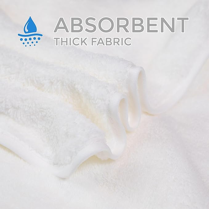 Ioly's Hooded Baby Bath Towels for Newborn Essentials 41" x 41" (Large) Kid Towel with Hood for Toddler Babies Infant Baby Towels with Hood Cosas para Bebes recien nacidos Baby Bath Items (White)
