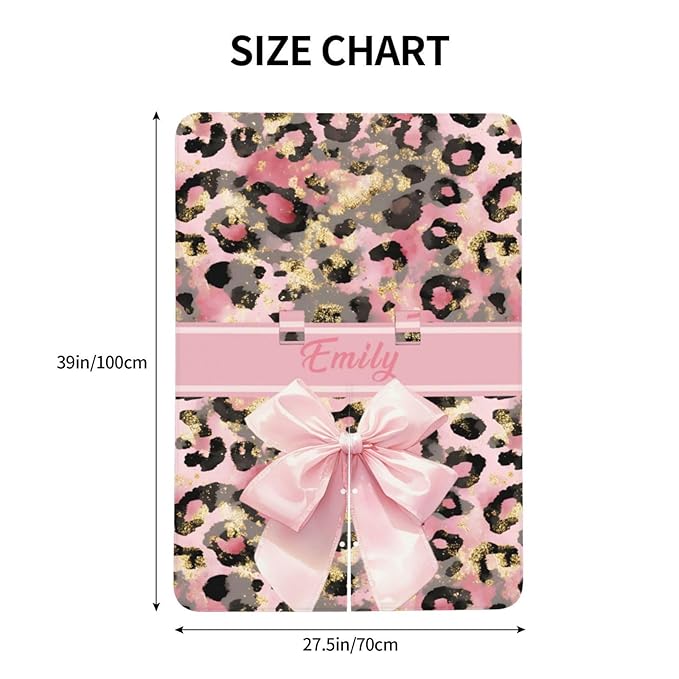 Personalized Baby Car Seat Canopy with Name, Leopard Infant Car Seat Cover, Nursing & Breastfeeding Stroller Cover, Newborn Shower Gift for Baby Girls