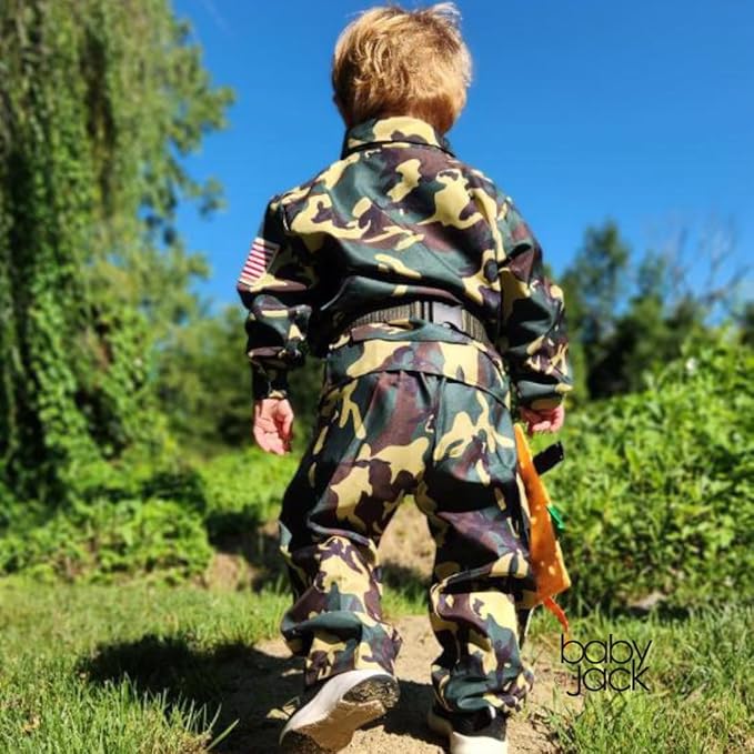 Baby Jack & Co 8x8 Hunting Camo Lovey Tag Toys - Baby Crinkle Toys - Soft & Safe - Learn Shapes & Colors - Ideal Baby Toy - BPA Free w/Stroller Clip