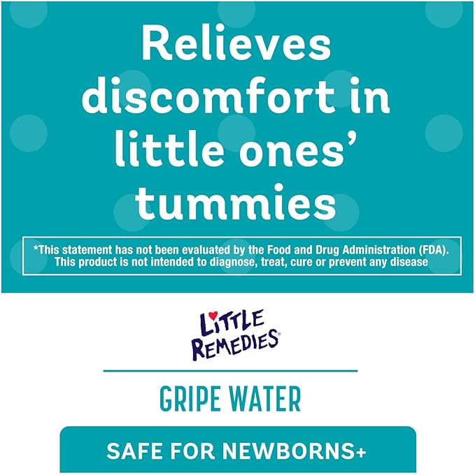 Little Remedies Gripe Water for Babies, With Chamomile, for Baby Gas Relief, No Alcohol or Artificial Dyes, 4 Fl Oz, Pack of 3