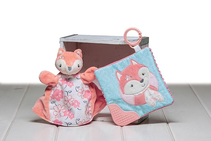 Mary Meyer Crinkle Teether Toy with Baby Paper and Squeaker, 6 x 6-Inches, Sweet n Sassy Fox