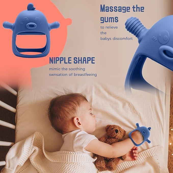 6-in-1 Baby Fruit Feeder Pacifier & Baby Food Feeder Set – Silicone Breastmilk Popsicle Mold with Freezer Tray, Teething Relief Toy, BPA Free Infant Feeder, 3 Sizes (S/M/L) Sacs (Steel Blue)
