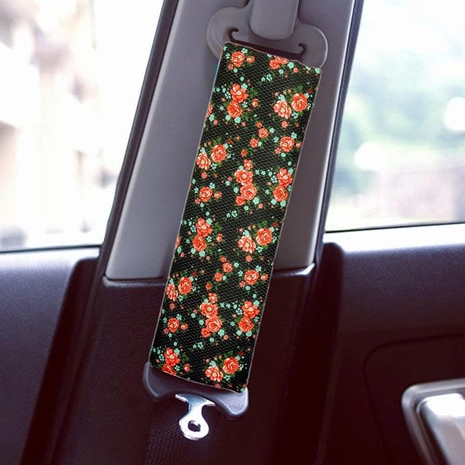 Baby Seat Belt Strap Cover, 2 Pcs Kids Car Seat Belt Cushions Pads, Shoulder Strap Protectors for Girls Boys (Tree 5A)