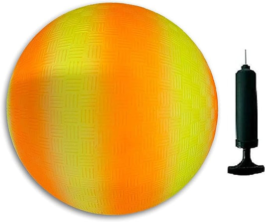 Toys+ 8.5 Inch Colorful Playground Ball + Pump