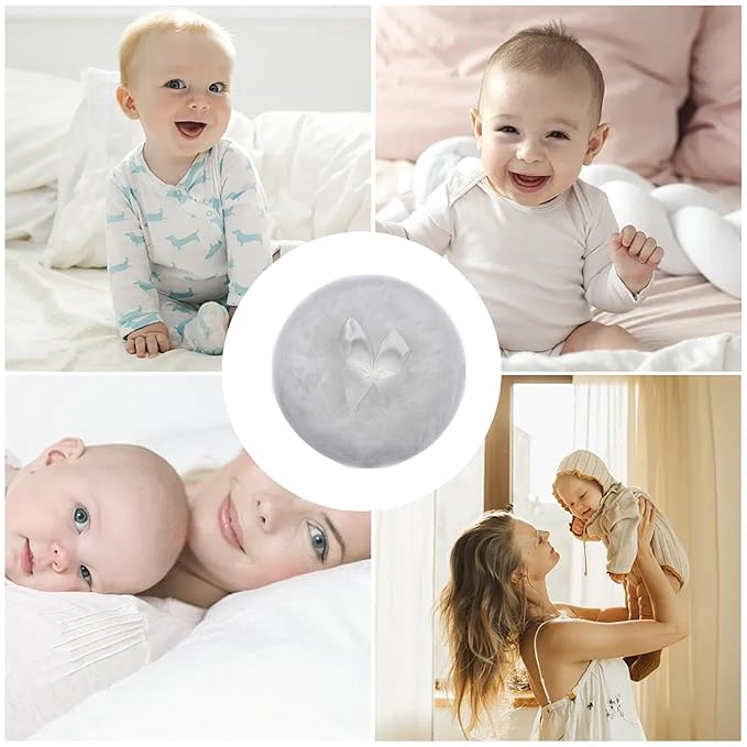 Baby Powder Puff - Soft Skin-Friendly Body Powder Applicator | Portable Round Face Body Puff, Dustproof Powder Puff, Soft Body Powder Puff, Skin-Friendly Makeup Body Powder Puff For Home And Travel