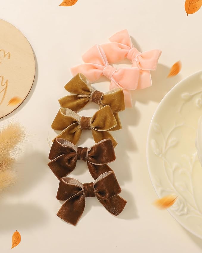 jollybows 20pcs 2inch Velvet Baby Hair Clips Handmade Christmas Hair Bows for Girls Alligator Clips Hair Accessories for Infants Toddlers Kids Teens
