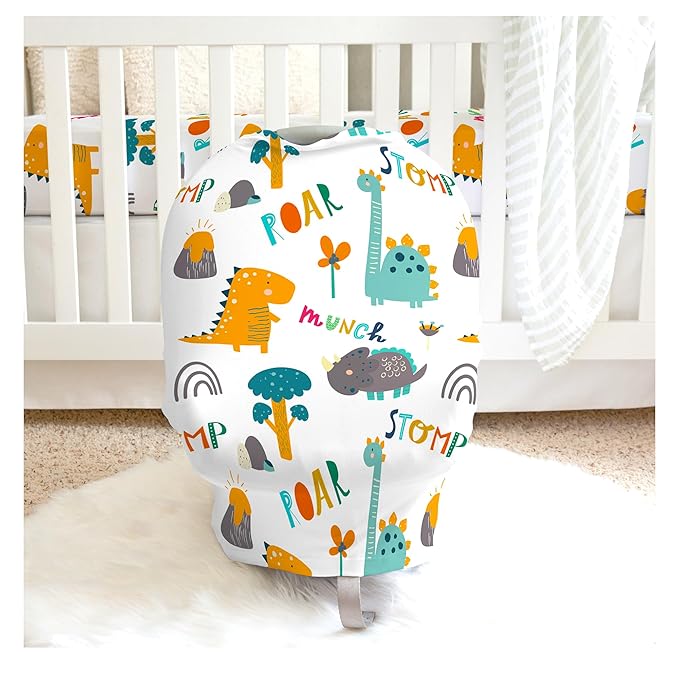 Honey Lemonade - Baby Car Seat Cover - Breastfeeding Baby Nursing Cover Carseat Canopy - Multifunctional Stretchy Soft Baby Car Seat Cover for Girl and Boy - Gender Neutral